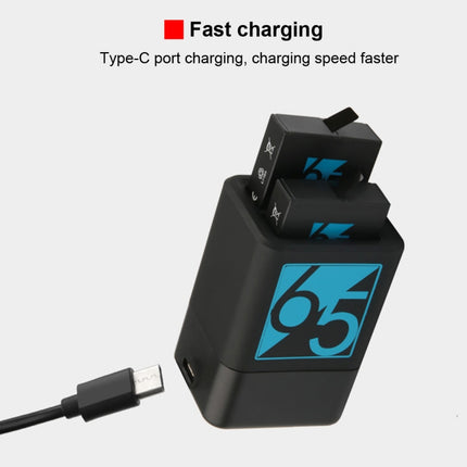 Dual Batteries Charger with USB-C / Type-C Cable for GoPro HERO6 /5-garmade.com