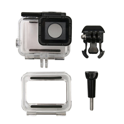 For GoPro HERO6 /5 Waterproof Housing Protective Case + Hollow Back Cover with Buckle Basic Mount & Screw-garmade.com
