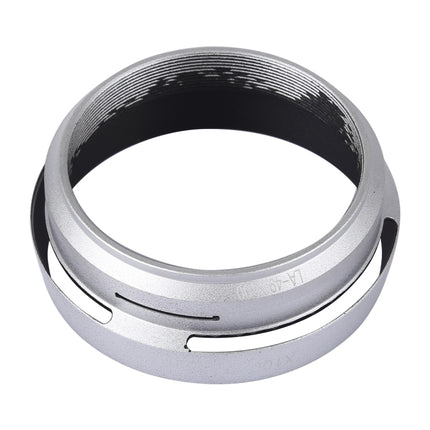 49mm Metal Vented Lens Hood for Fujifilm X100(Silver)-garmade.com
