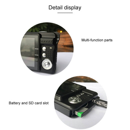 2.7 inch 18 Megapixel 8X Zoom HD Digital Camera Card-type Automatic Camera for Children, with SD Card Slot (Silver)-garmade.com