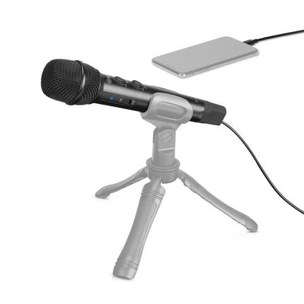BOYA BY-HM2 Professional Handheld Condenser Microphone 3.5mm Headphone Port with 8 Pin / Type-C / USB Interface 1.2m Extension Cable & Holder-garmade.com