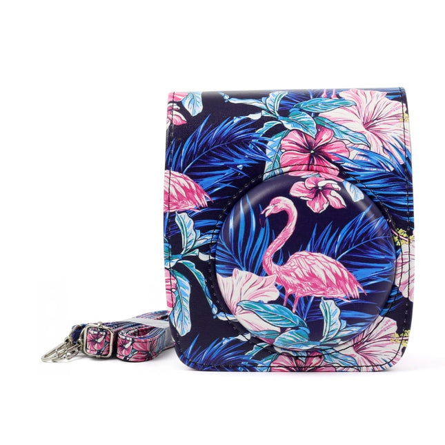 Flamingo Pattern PU Leather Protective Camera Case Bag For FUJIFILM Instax Mini90 Camera-garmade.com