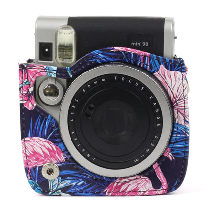 Flamingo Pattern PU Leather Protective Camera Case Bag For FUJIFILM Instax Mini90 Camera-garmade.com