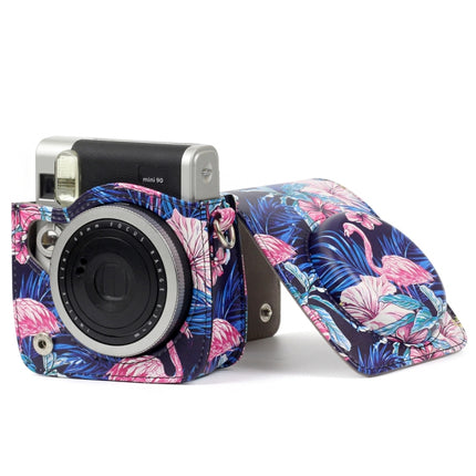 Flamingo Pattern PU Leather Protective Camera Case Bag For FUJIFILM Instax Mini90 Camera-garmade.com