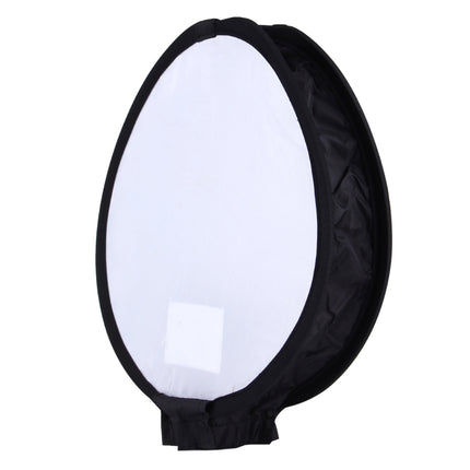 30cm Universal Round Style Flash Folding Soft Box, Without Flash Light Holder(Black + White)-garmade.com