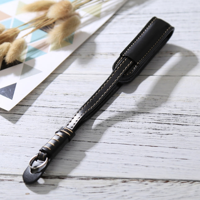 Wrist Strap Grip PU Leather Hand Strap for SLR / DSLR Cameras(Black)-garmade.com