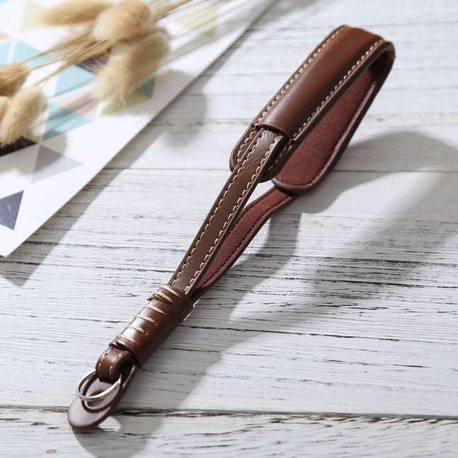 Wrist Strap Grip PU Leather Hand Strap for SLR / DSLR Cameras(Coffee)-garmade.com