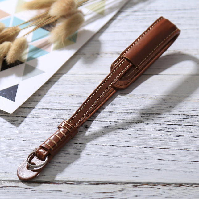 Wrist Strap Grip PU Leather Hand Strap for SLR / DSLR Cameras(Brown)-garmade.com