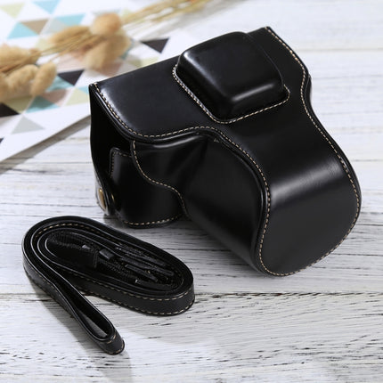 Full Body Camera PU Leather Case Bag with Strap for Olympus EPL7 / EPL8 (Black)-garmade.com