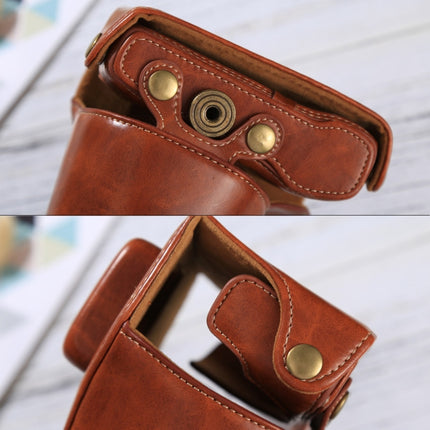 Full Body Camera PU Leather Case Bag with Strap for Olympus EPL7 / EPL8 (Brown)-garmade.com