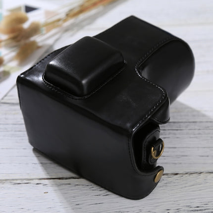 Full Body Camera PU Leather Case Bag with Strap for Samsung NX300(Black)-garmade.com