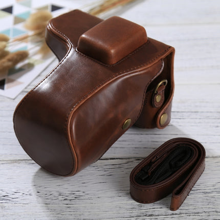 Full Body Camera PU Leather Case Bag with Strap for Samsung NX300(Coffee)-garmade.com