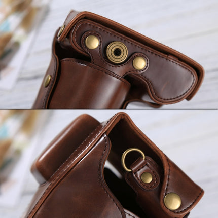 Full Body Camera PU Leather Case Bag with Strap for Samsung NX300(Coffee)-garmade.com