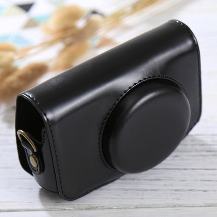 Full Body Camera PU Leather Case Bag with Strap for Canon PowerShot SX730 HS / SX720 HS (Black)-garmade.com