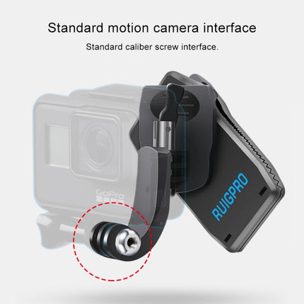 RUIGPRO 360 Degree Rotation J-Type Backpack Rec-Mounts Clip Clamp Mount with Screw for GoPro HERO9 Black / HERO8 Black /HERO7 /6 /5, DJI Osmo Action, Xiaoyi and Other Action Cameras-garmade.com