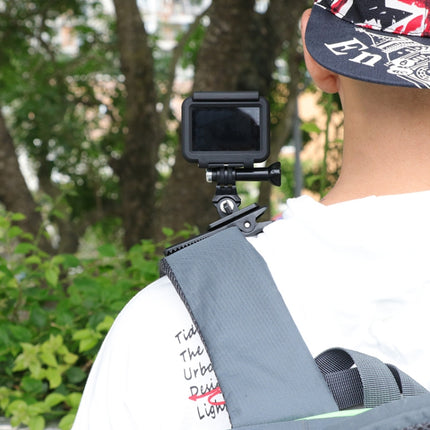 RUIGPRO 360 Degree Rotation J-Type Backpack Rec-Mounts Clip Clamp Mount with Screw for GoPro HERO9 Black / HERO8 Black /HERO7 /6 /5, DJI Osmo Action, Xiaoyi and Other Action Cameras-garmade.com