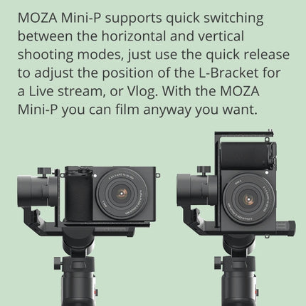 MOZA Mini-P 3 Axis Handheld Gimbal Stabilizer for Action Camera and Smart Phone(Black)-garmade.com