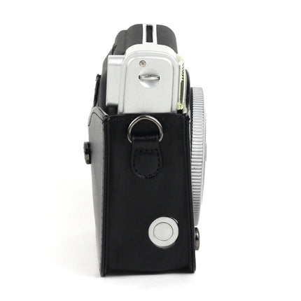 PU Leather Camera Protective bag for FUJIFILM Instax Mini 90 Camera, with Adjustable Shoulder Strap(Black)-garmade.com