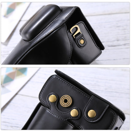 Full Body Camera PU Leather Case Bag for Nikon D3200 / D3300 / D3400 (18-55mm / 18-105mm Lens)(Black)-garmade.com