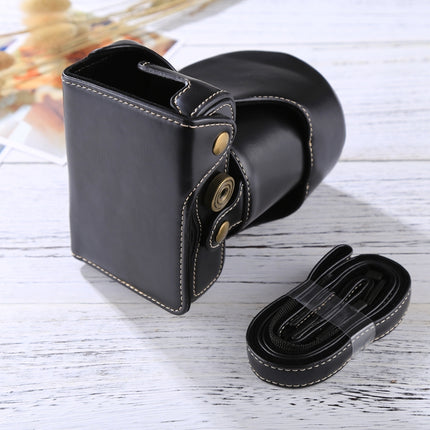 Full Body Camera PU Leather Case Bag with Strap for FUJIFILM X-A3 / X-A2/ X-M1 / X-A10 (16-50mm / 18-55mm / XF 35mm Lens)(Black)-garmade.com