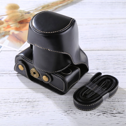 Full Body Camera PU Leather Case Bag with Strap for FUJIFILM X-A3 / X-A2/ X-M1 / X-A10 (16-50mm / 18-55mm / XF 35mm Lens)(Black)-garmade.com