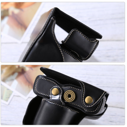 Full Body Camera PU Leather Case Bag with Strap for FUJIFILM X-A3 / X-A2/ X-M1 / X-A10 (16-50mm / 18-55mm / XF 35mm Lens)(Black)-garmade.com