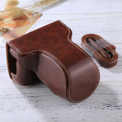 Full Body Camera PU Leather Case Bag with Strap for FUJIFILM X-A3 / X-A2/ X-M1 / X-A10 (16-50mm / 18-55mm / XF 35mm Lens)(Coffee)-garmade.com