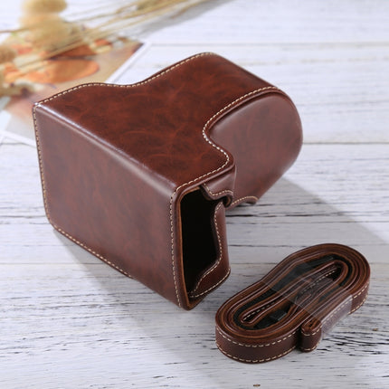 Full Body Camera PU Leather Case Bag with Strap for FUJIFILM X-A3 / X-A2/ X-M1 / X-A10 (16-50mm / 18-55mm / XF 35mm Lens)(Coffee)-garmade.com