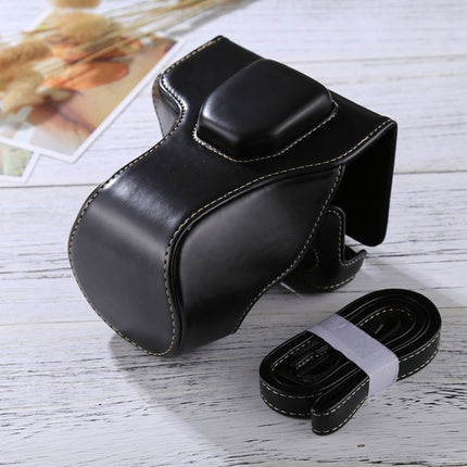 Full Body Camera PU Leather Case Bag with Strap for FUJIFILM XT10 / XT20 (16-50mm / 18-55mm Lens)(Black)-garmade.com