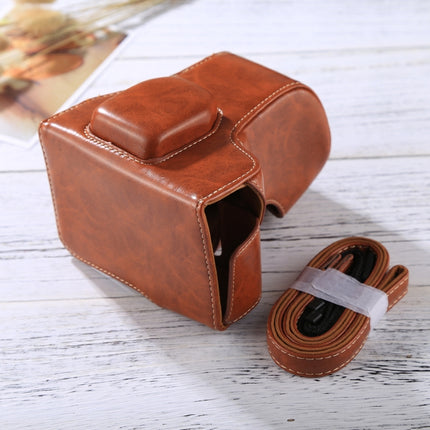 Full Body Camera PU Leather Case Bag with Strap for FUJIFILM XT10 / XT20 (16-50mm / 18-55mm Lens)(Brown)-garmade.com