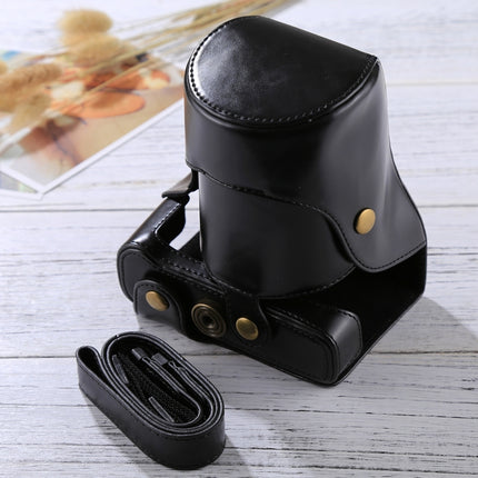 Full Body Camera PU Leather Case Bag with Strap for FUJIFILM X-E3 (18-55mm / XF 23mm Lens)(Black)-garmade.com