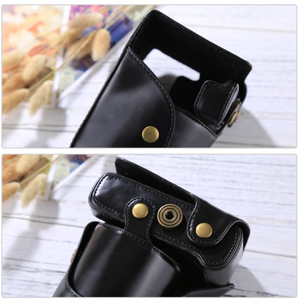 Full Body Camera PU Leather Case Bag with Strap for FUJIFILM X-E3 (18-55mm / XF 23mm Lens)(Black)-garmade.com