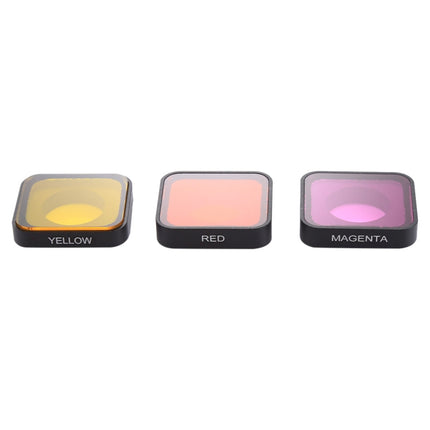 3 in 1 Snap-on Red / Yellow / Purple Color Lens Filter for GoPro HERO6 /5-garmade.com