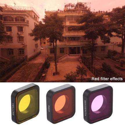 3 in 1 Snap-on Red / Yellow / Purple Color Lens Filter for GoPro HERO6 /5-garmade.com
