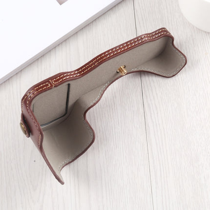 1/4 inch Thread PU Leather Camera Half Case Base for Nikon Z6 / Z7 (Coffee)-garmade.com