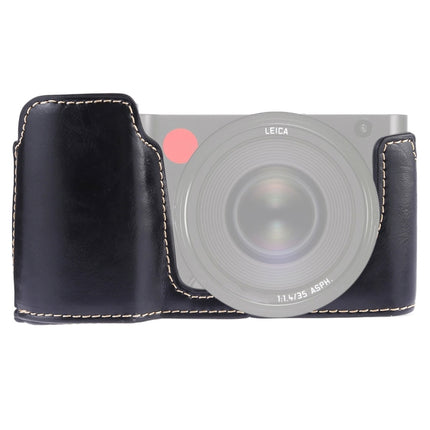 1/4 inch Thread PU Leather Camera Half Case Base for Leica TL (Typ 701) (Black)-garmade.com