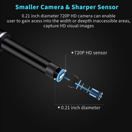 I96 0.3MP HD Visual Ear Nose Tooth Endoscope Borescope with 6 LEDs, Lens Diameter: 5.5mm, Length: 2m-garmade.com