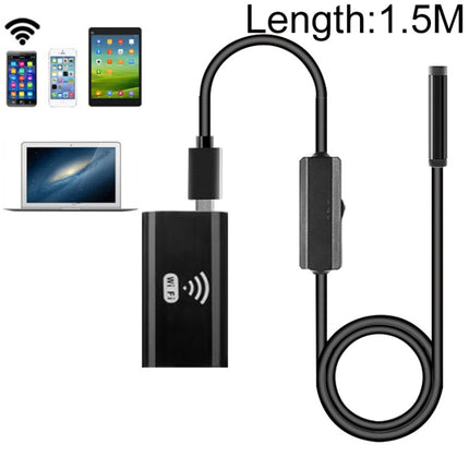 F99 HD Mobile Phone Endoscope, 8mm Waterproof Pipe Endoscope, Wifi Version, Hardwire, Length: 1.5m (Black)-garmade.com