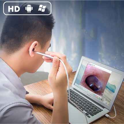 1MP HD Visual Ear Nose Tooth Endoscope Borescope with 6 LEDs, Lens Diameter: 4.3mm-garmade.com
