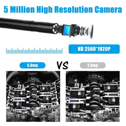 F220 5.5mm HD 5.0MP WIFI Endoscope Inspection Camera with 6 LEDs, Length: 2m-garmade.com