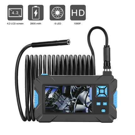 P30 IP67 Waterproof 4.3 inch HD Portable Endoscope Hard Cable Industrial Endoscope, Cable Length: 10m (Blue)-garmade.com