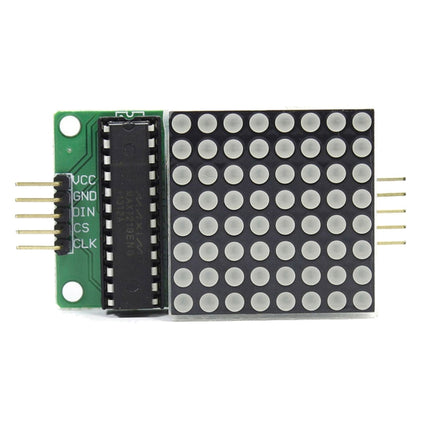 MAX7219 New Red Dot Matrix Module Support Common Cathode Drive with 5-Dupont Lines for Arduino-garmade.com