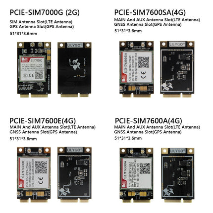 TTGO T-PCIE ESP32-WROVER-B AXP192 Chip WiFi Bluetooth Nano Card SIM Series Module Hardware Composable Development Board, SIM7000G-PCIE-garmade.com