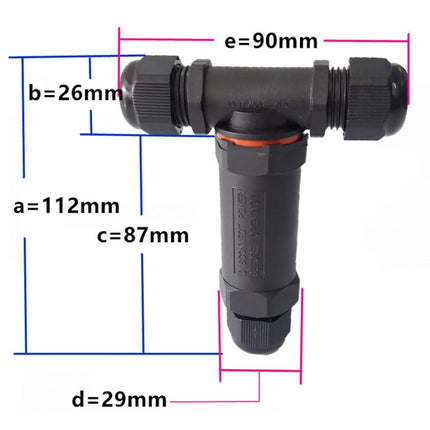XY25 IP68 Waterproof 5 Pin T-type Cable Connector-garmade.com