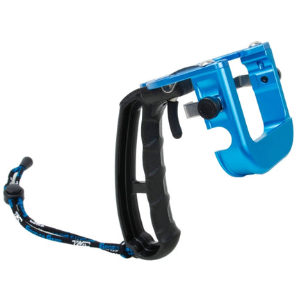 TMC P4 Trigger Handheld Grip CNC Metal Stick Monopod Mount for GoPro HERO4 /3+(Blue)-garmade.com