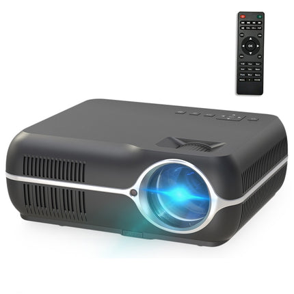DH-A10B 5.8 inch LCD Screen 4200 Lumens 1280 x 800P HD Smart Projector with Remote Control, Support HDMIx2, USBx2, VGA, AV IN/RCA, RJ45(Black)-garmade.com
