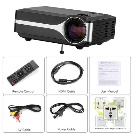 Z495 4 inch Single LCD Display Panel 800x400P Smart Projector with Remote Control, Support AV / VGA / HDMI / USBX2 / TF Card /Audio-garmade.com