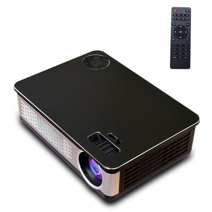A76 5.8 inch Single LCD Display Panel 1280x768P Smart Projector with Remote Control, Android 6.0, Support AV / VGA / HDMI / USBX2 / SD Card /Audio (Black)-garmade.com