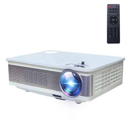 Z720 5.8 inch Single LCD Display Panel 1280x768P Smart Projector with Remote Control, Support AV / VGA / HDMI / USBX2 / SD Card /Audio (White)-garmade.com