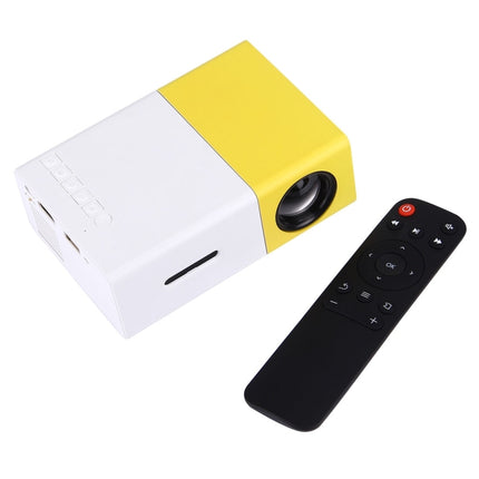 YG-300 0.8-2M 24-60 inches 400-600 Lumens LED Projector HD Home Theater with 3 in 1 Video Convert Cable & Remote Controller, Size: 12.6 x 8.6 x 4.6 cm, EU Plug-garmade.com